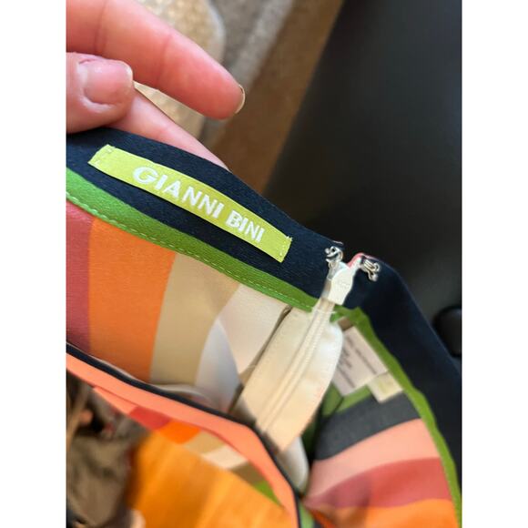 NWT Gianni Bini Candace Candy Stripe A-Line Midi Skirt Size US 2 - Picture 7 of 7